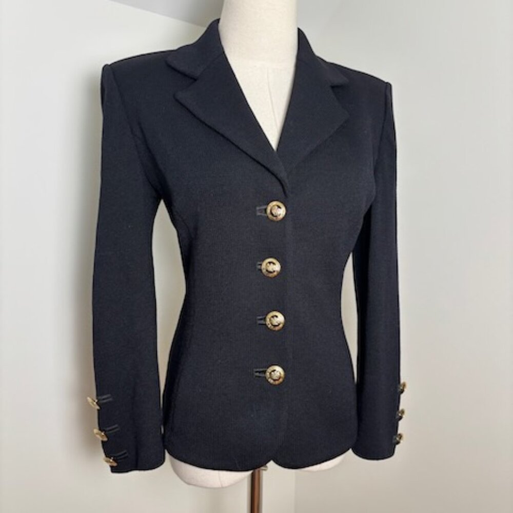 St. John Basics black Santana jacket, US6